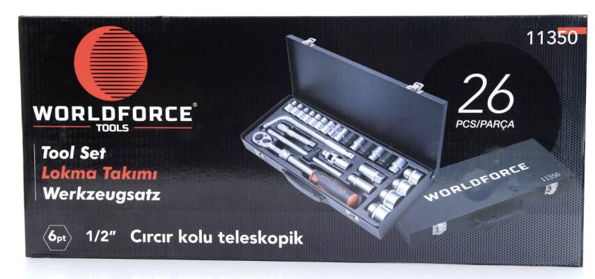 11350-Lokma Takımı 26 Parça S-Ultra 1/2'' Uzatmalı Cırcır - 2