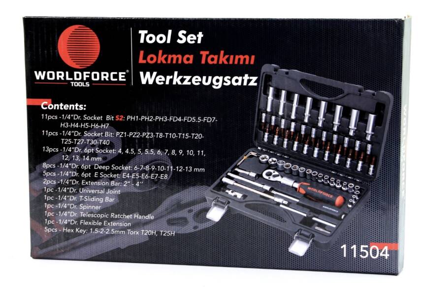 11504-Lokma Takımı 60 Parça S-Ultra 1/4'' Uzatmalı Cırcır - 2