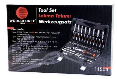 11504-Lokma Takımı 60 Parça S-Ultra 1/4'' Uzatmalı Cırcır (1)