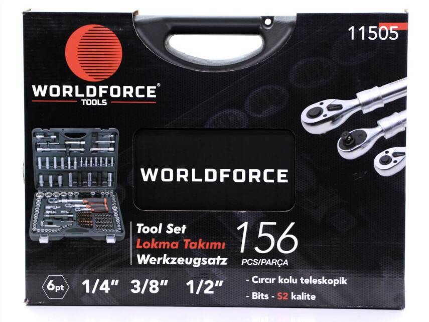 11505-Lokma Takımı 156 Parça S-Ultra 1/4''-3/8''-1/2'' Uzatmalı Cırcır - 2