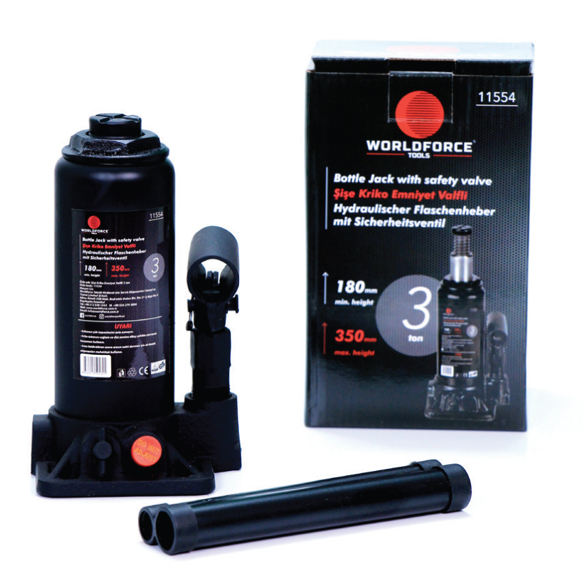 11554 - 3 Ton 180-350mm Hidrolik Şişe Kriko - 1