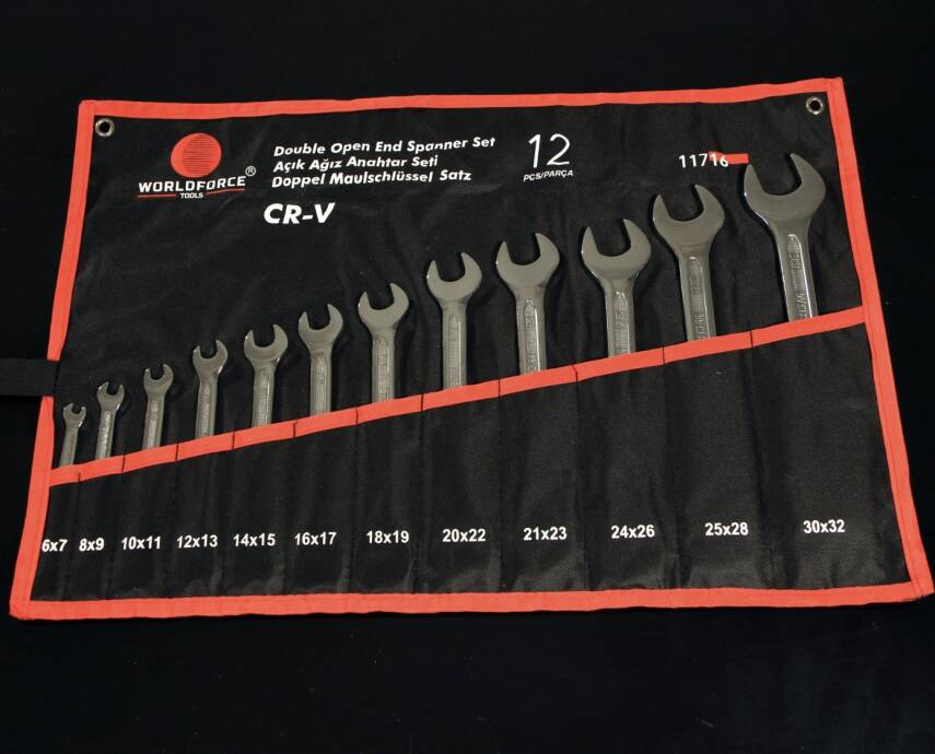 11716-Açık Ağız Anahtar Seti 12 Parça (6x7-30x32mm) - 1