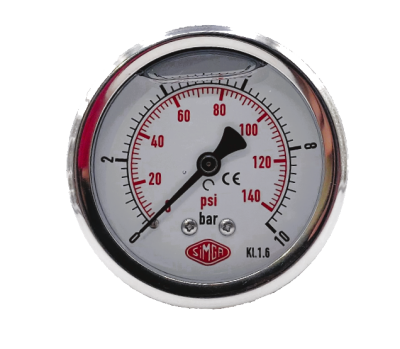 Çap 63 1,6 SKL Gliserinli Arkadan Bağlantılı Manometre