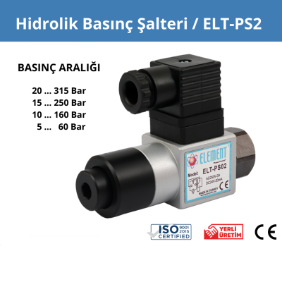 Hidrolik Basınç Şalteri ELT-PS2 NO/NC 3/8"