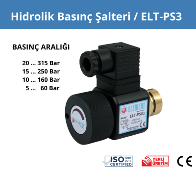 Hidrolik Basınç Şalteri ELT-PS3 NO/NC 1/4"