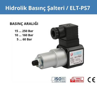 Hidrolik Basınç Şalteri ELT-PS7 NO/NC (Blok Tipi)