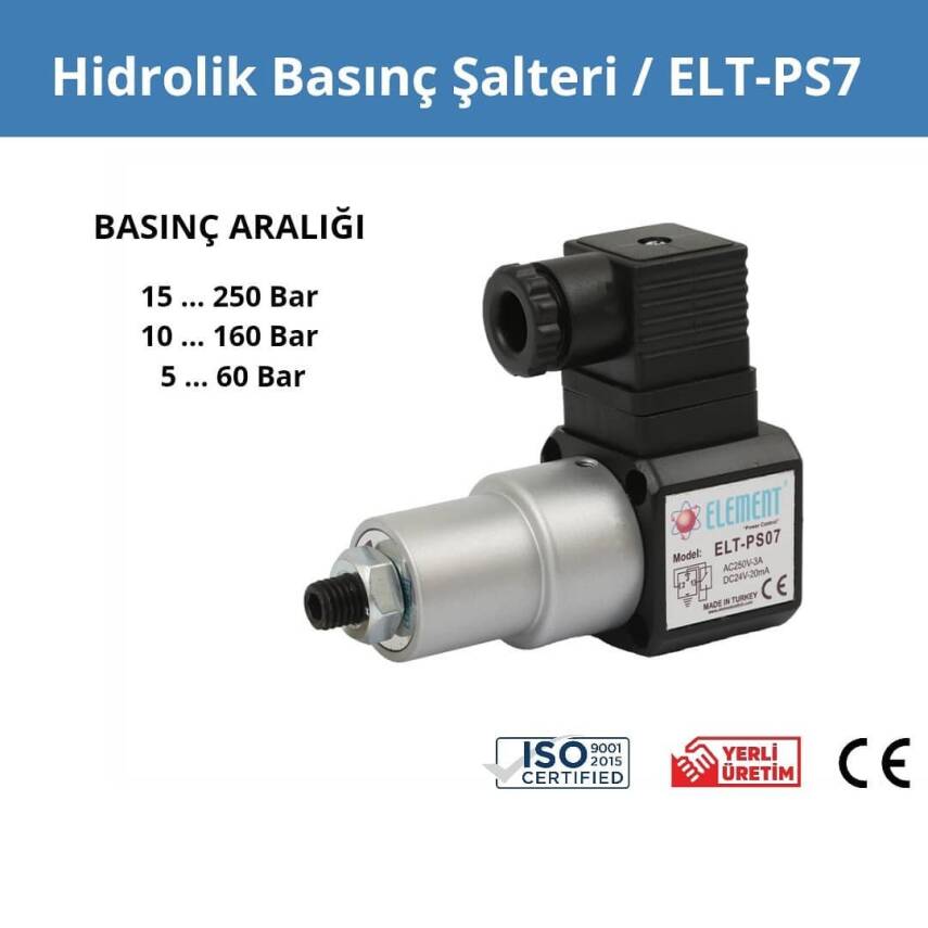 Hidrolik Basınç Şalteri ELT-PS7 NO/NC (Blok Tipi) - 1